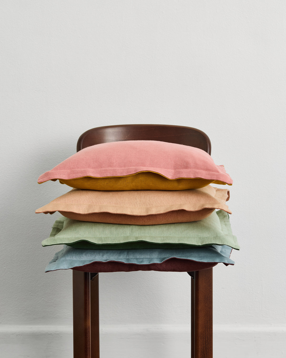 Terracotta & Hazelnut 100% French Flax Linen Cushion Cover