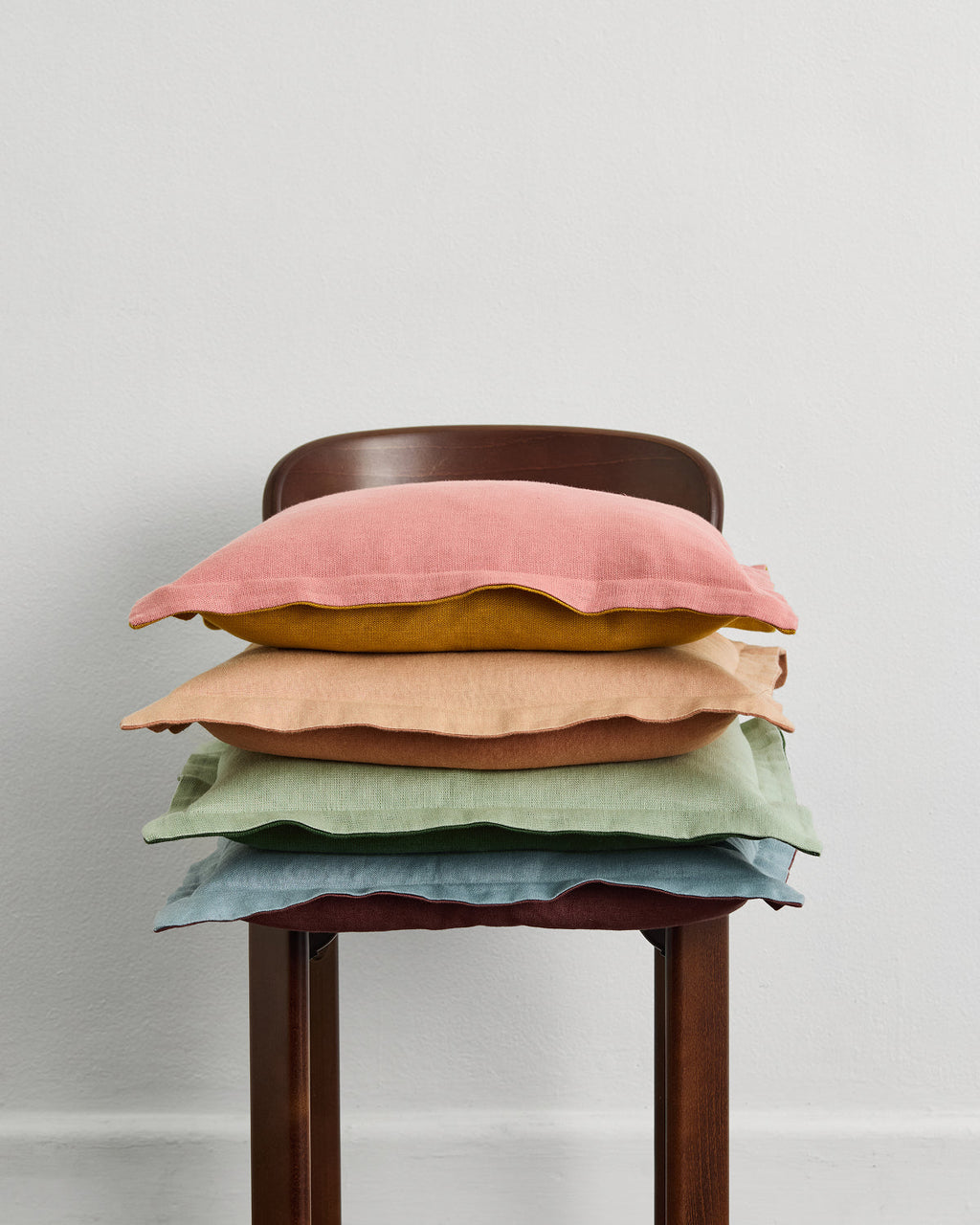 Cacao & Lagoon 100% French Flax Linen Cushion Cover