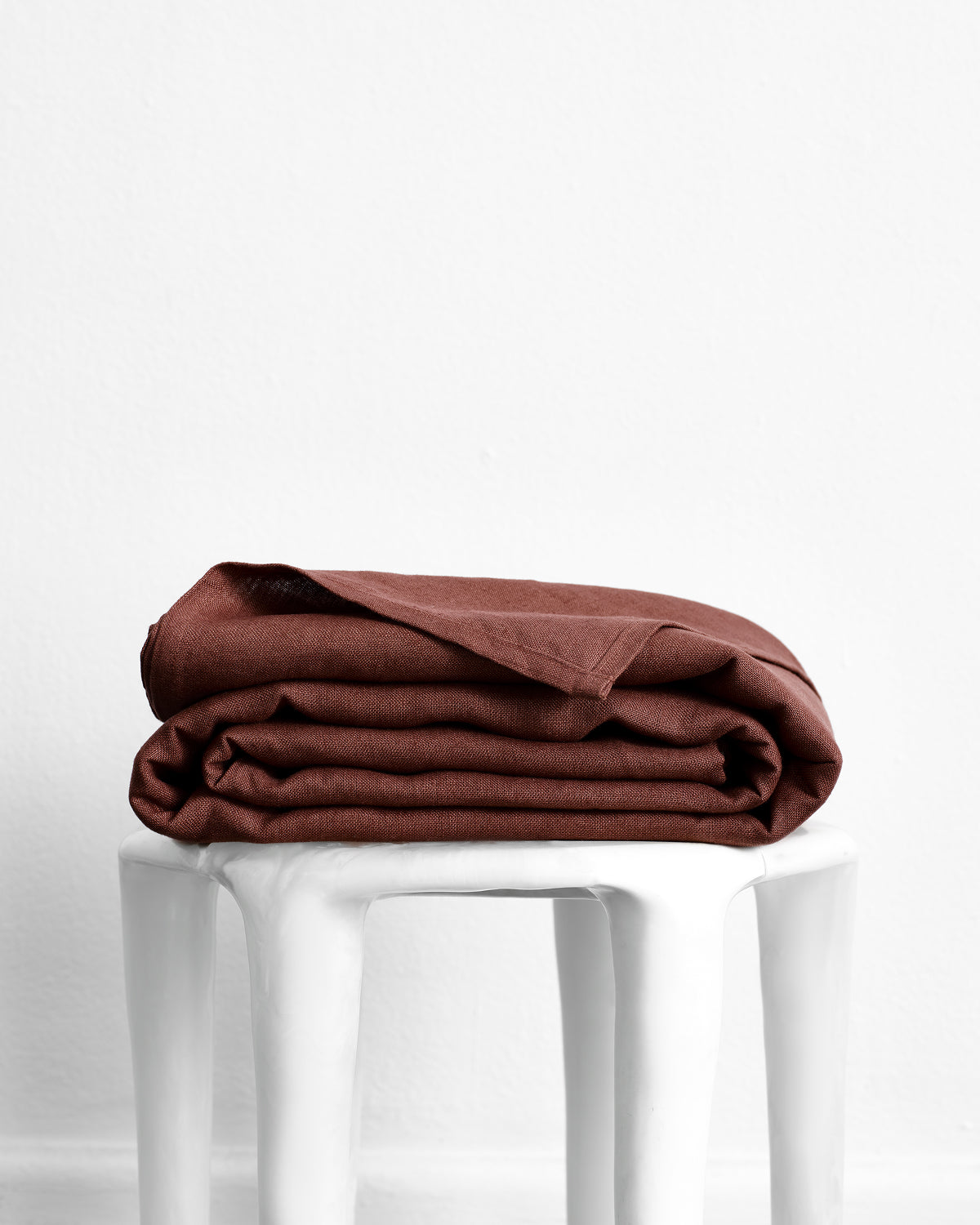 Cacao Heavy Linen Bed Cover