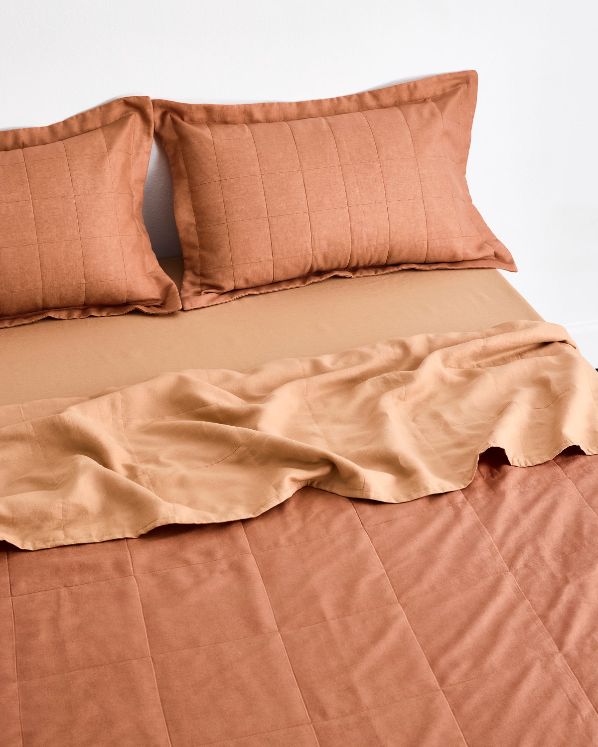 Hazelnut Quilted Pillowcases (Set of Two)