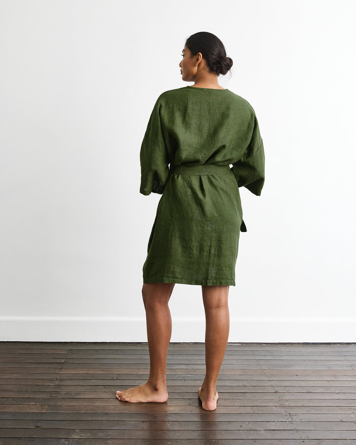 Cabana Short Robe in Olive