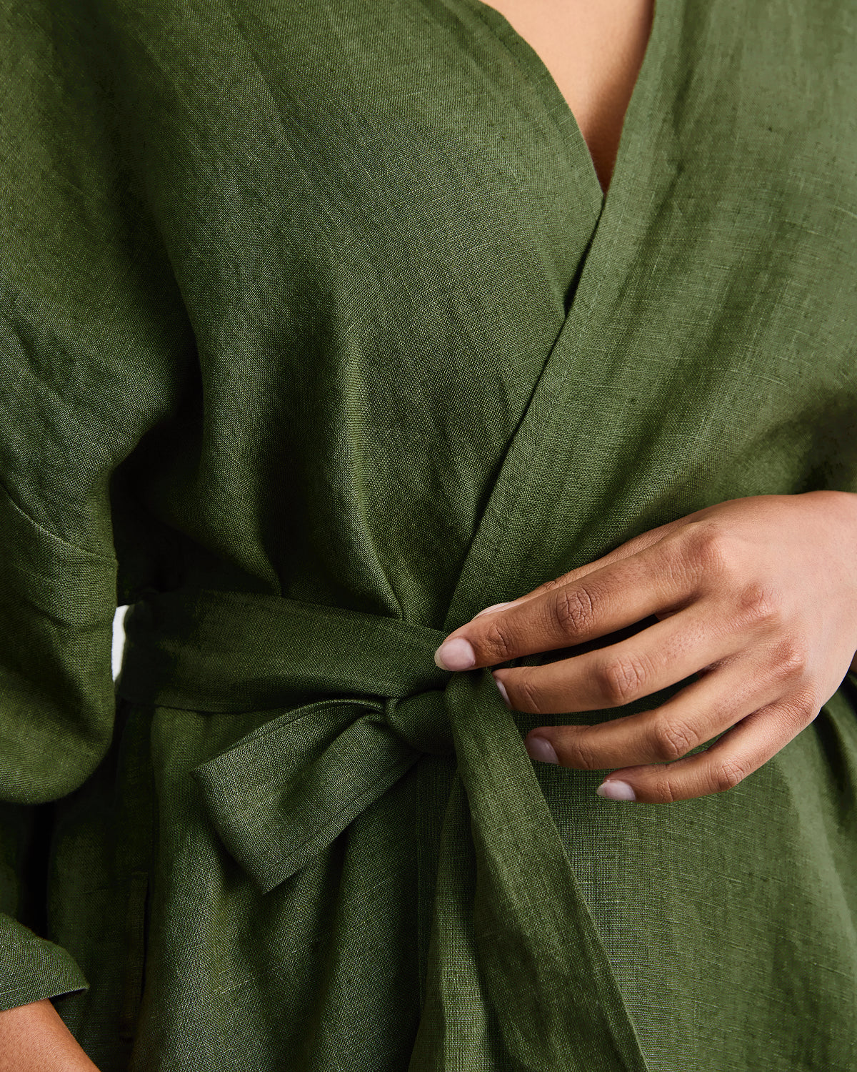 Cabana Short Robe in Olive