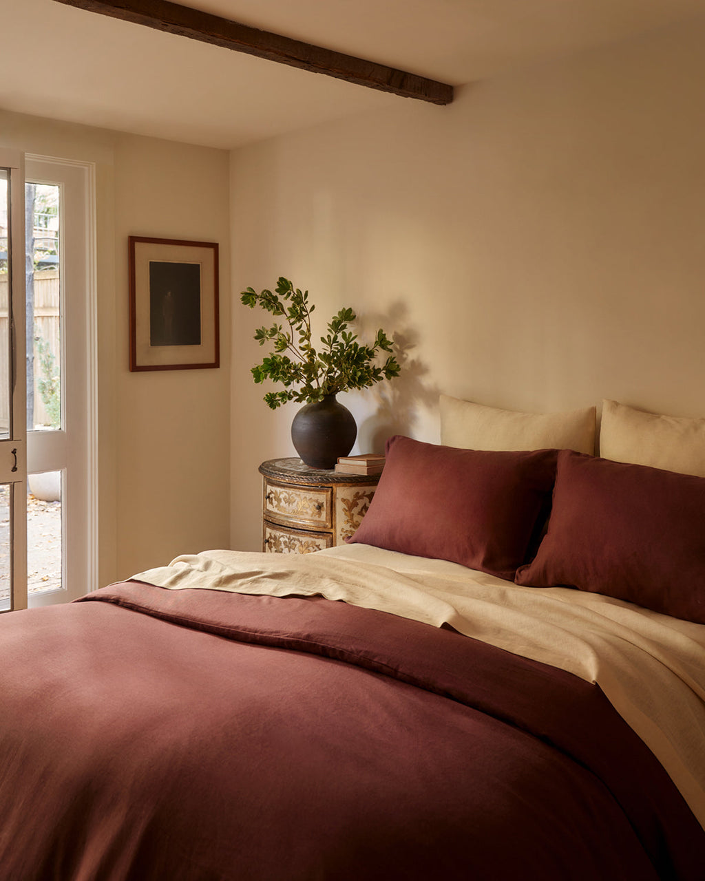 Cr¨¨me 100% French Flax Linen European Pillowcases (Set of Two)