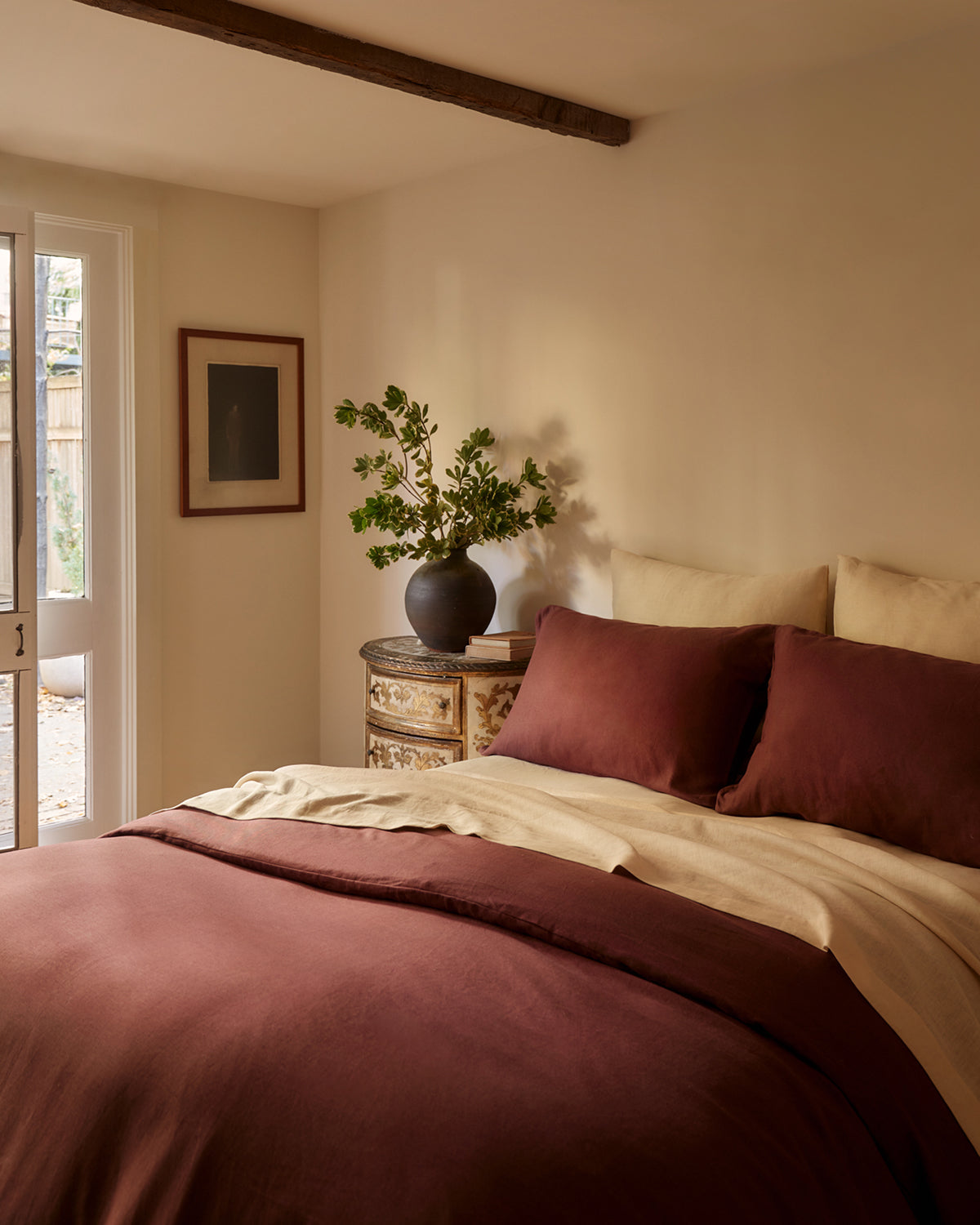 Cr¨¨me 100% French Flax Linen European Pillowcases (Set of Two)