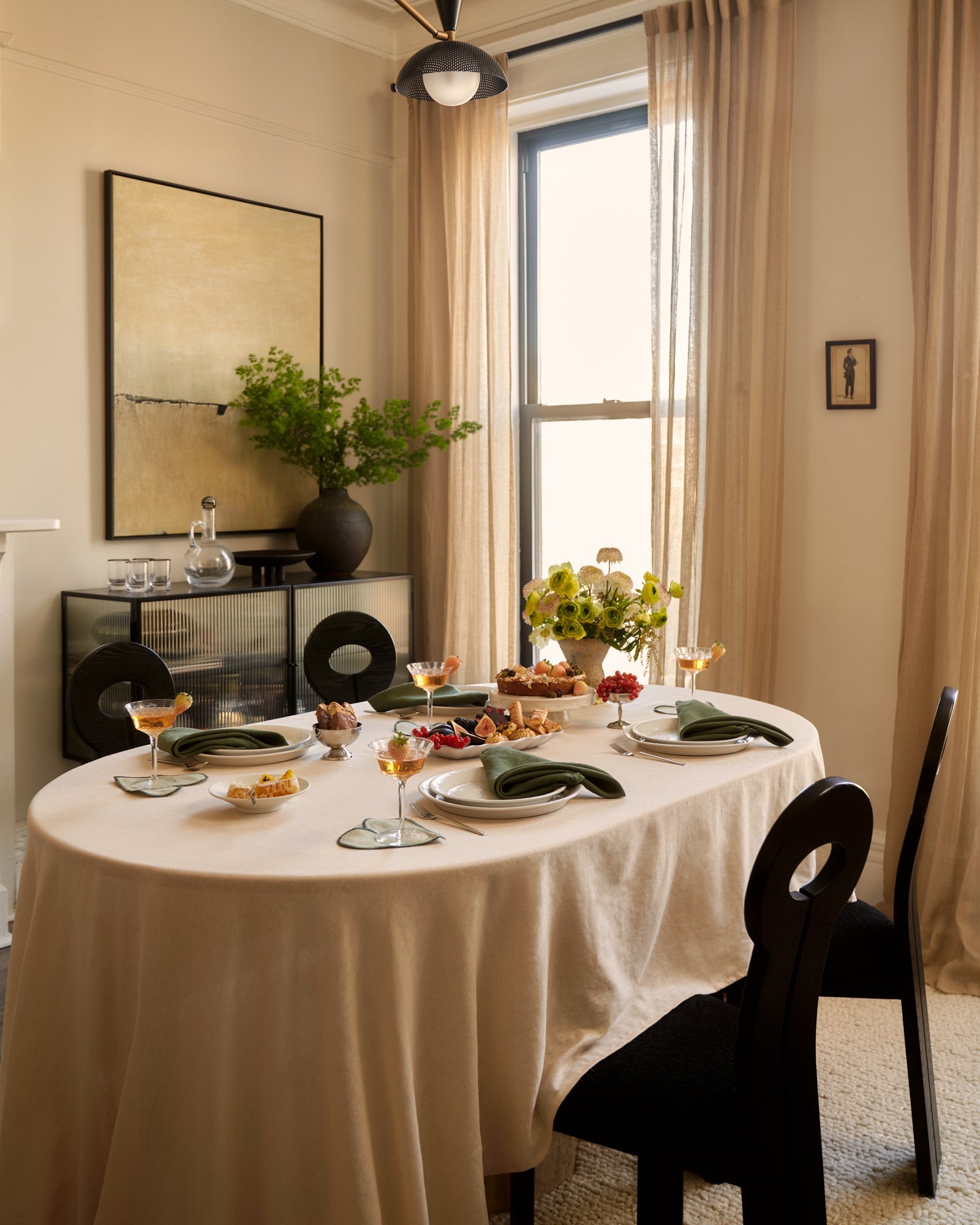 Cr¨¨me 100% French Flax Linen Tablecloth