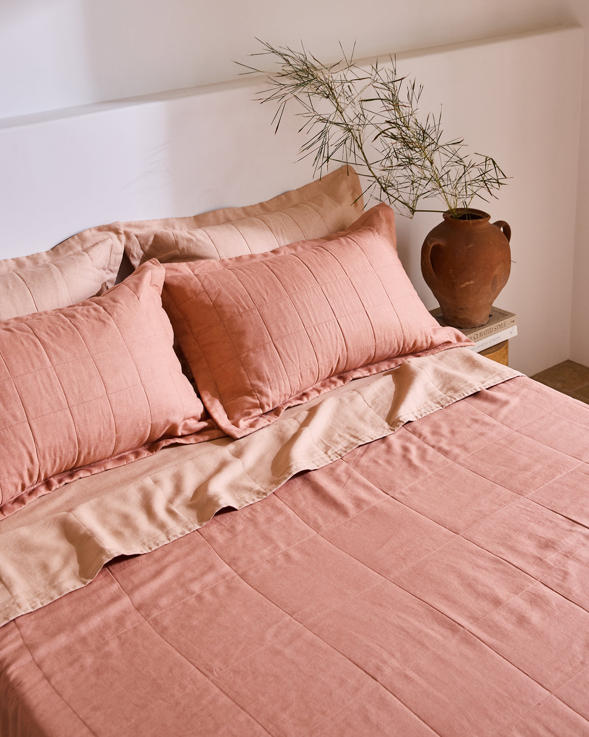 Hazelnut Quilted Pillowcases (Set of Two)