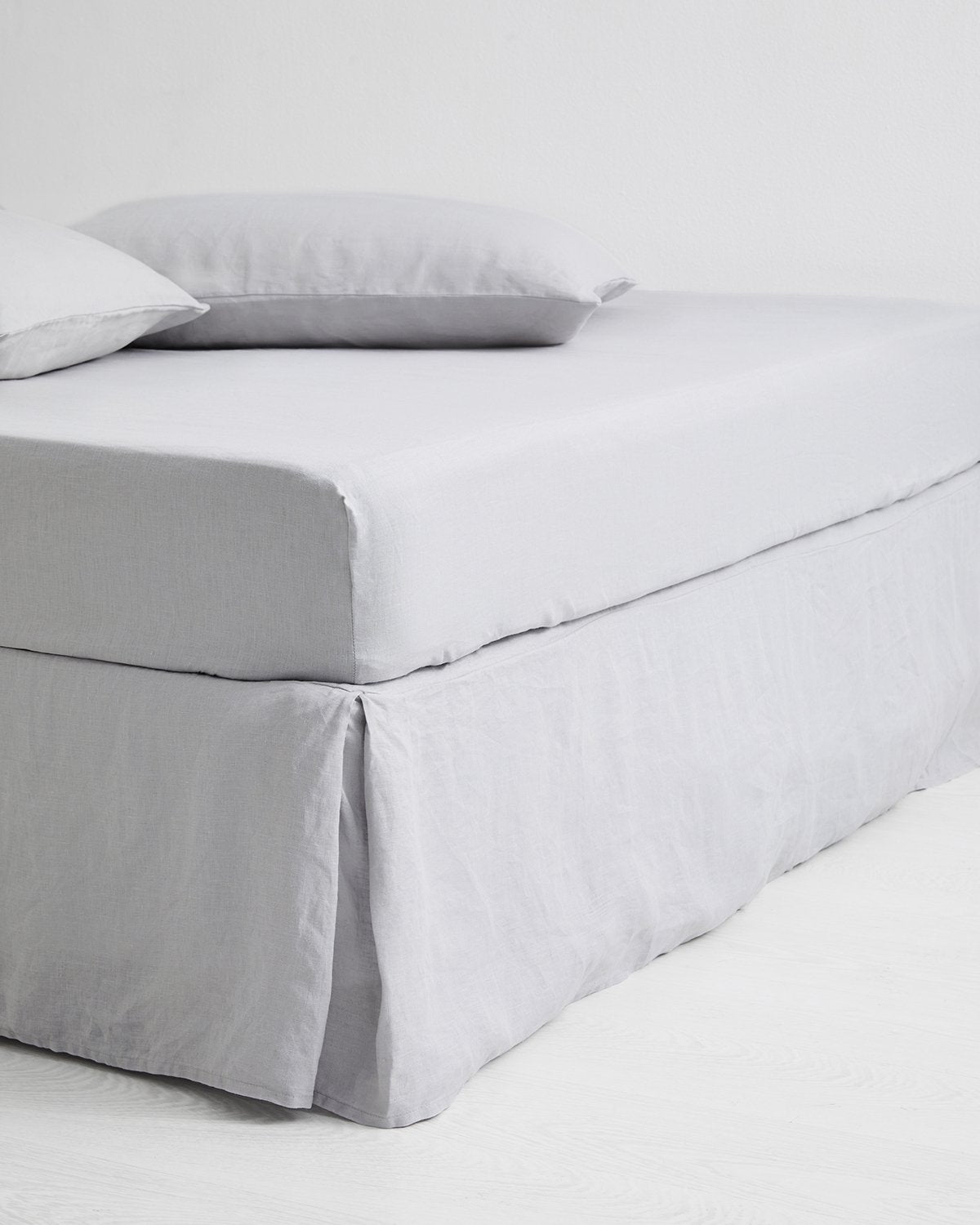 Fog 100% French Flax Linen Bed Skirt