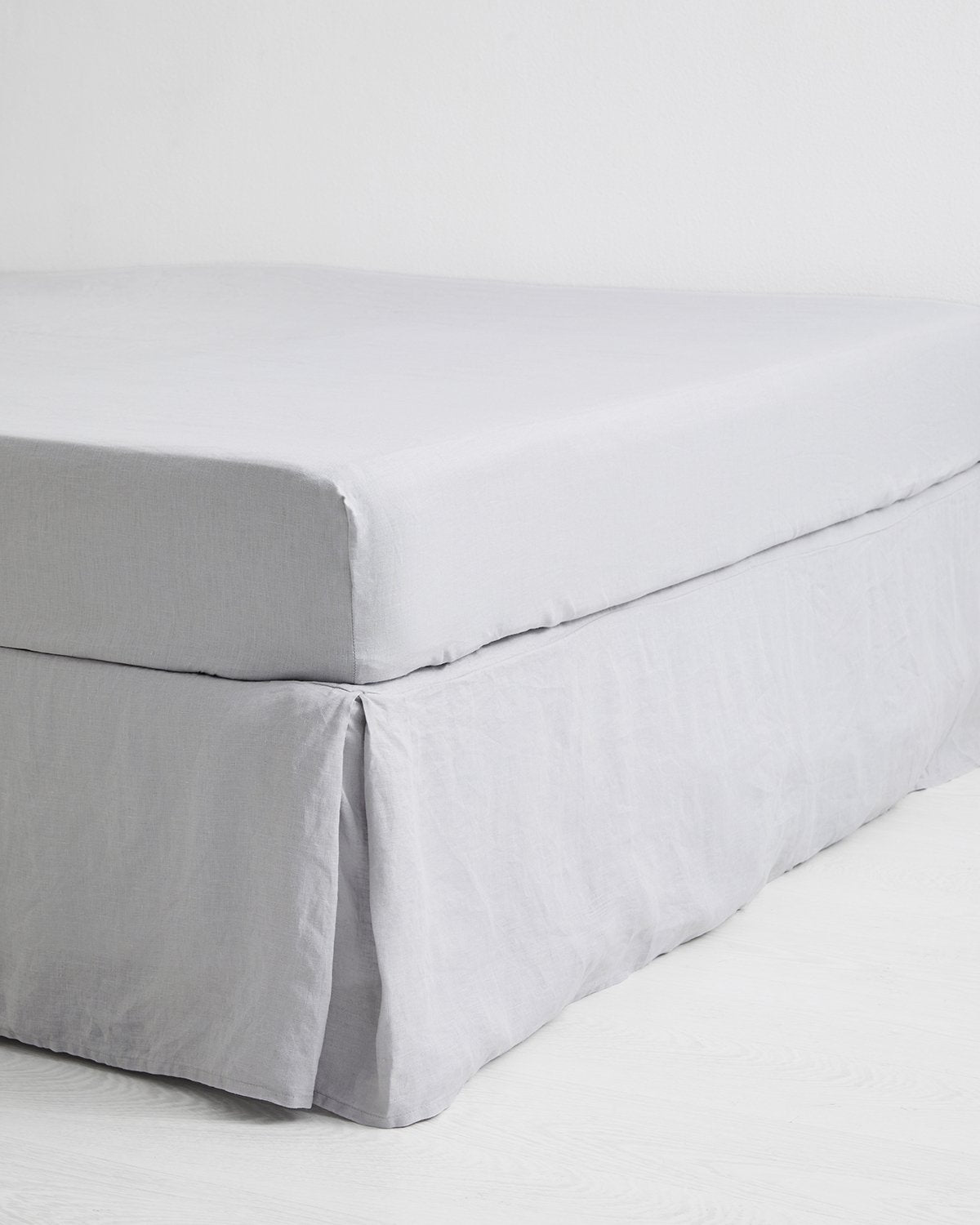 Fog 100% French Flax Linen Bed Skirt