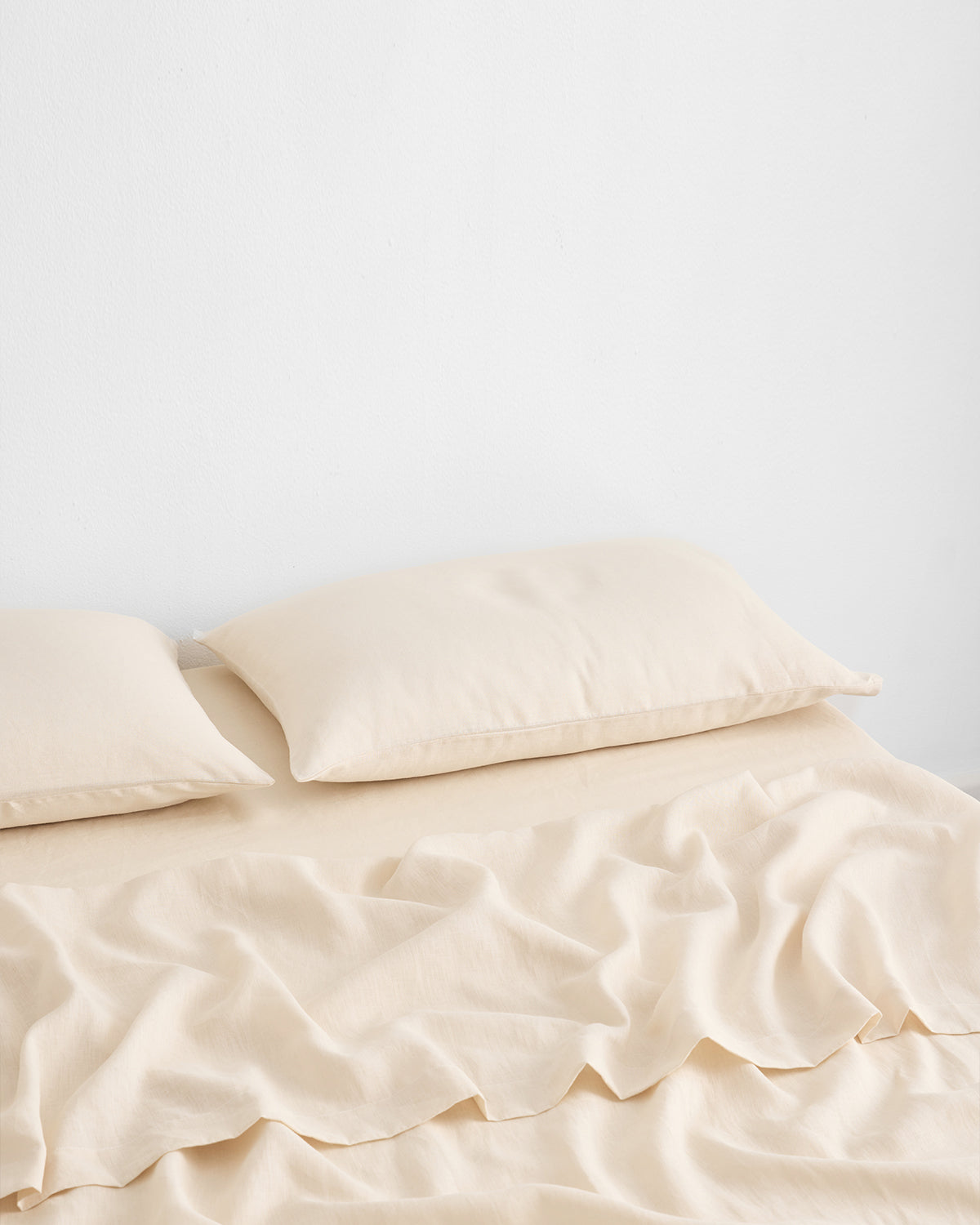 Cr¨¨me 100% French Flax Linen Fitted Sheet Set