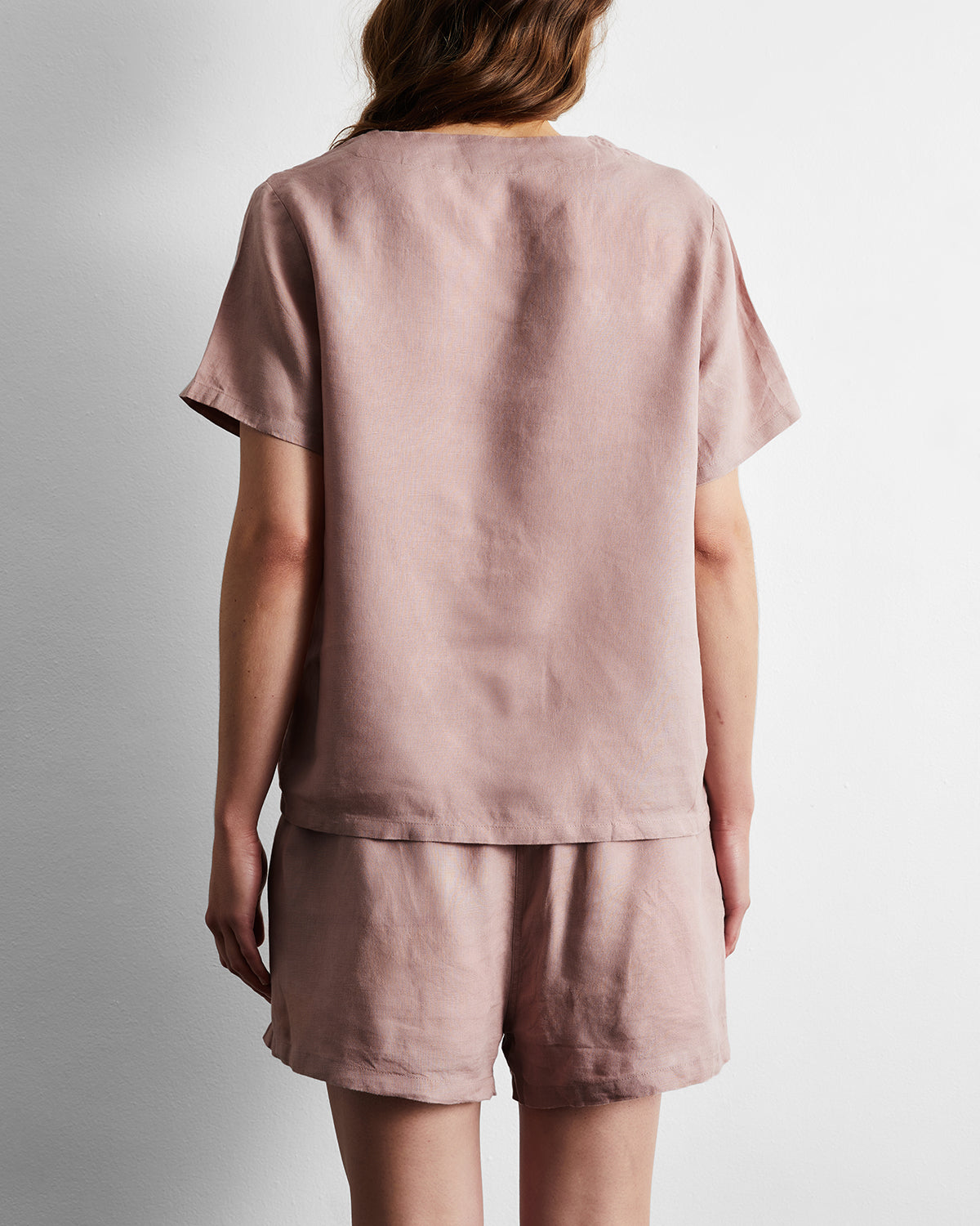 Lavender 100% French Flax Linen T-Shirt