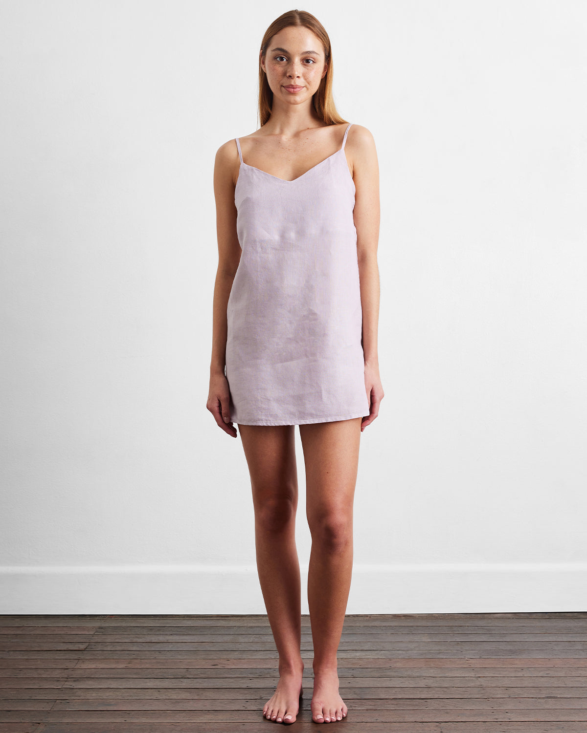 Lilac 100% French Flax Linen Slip
