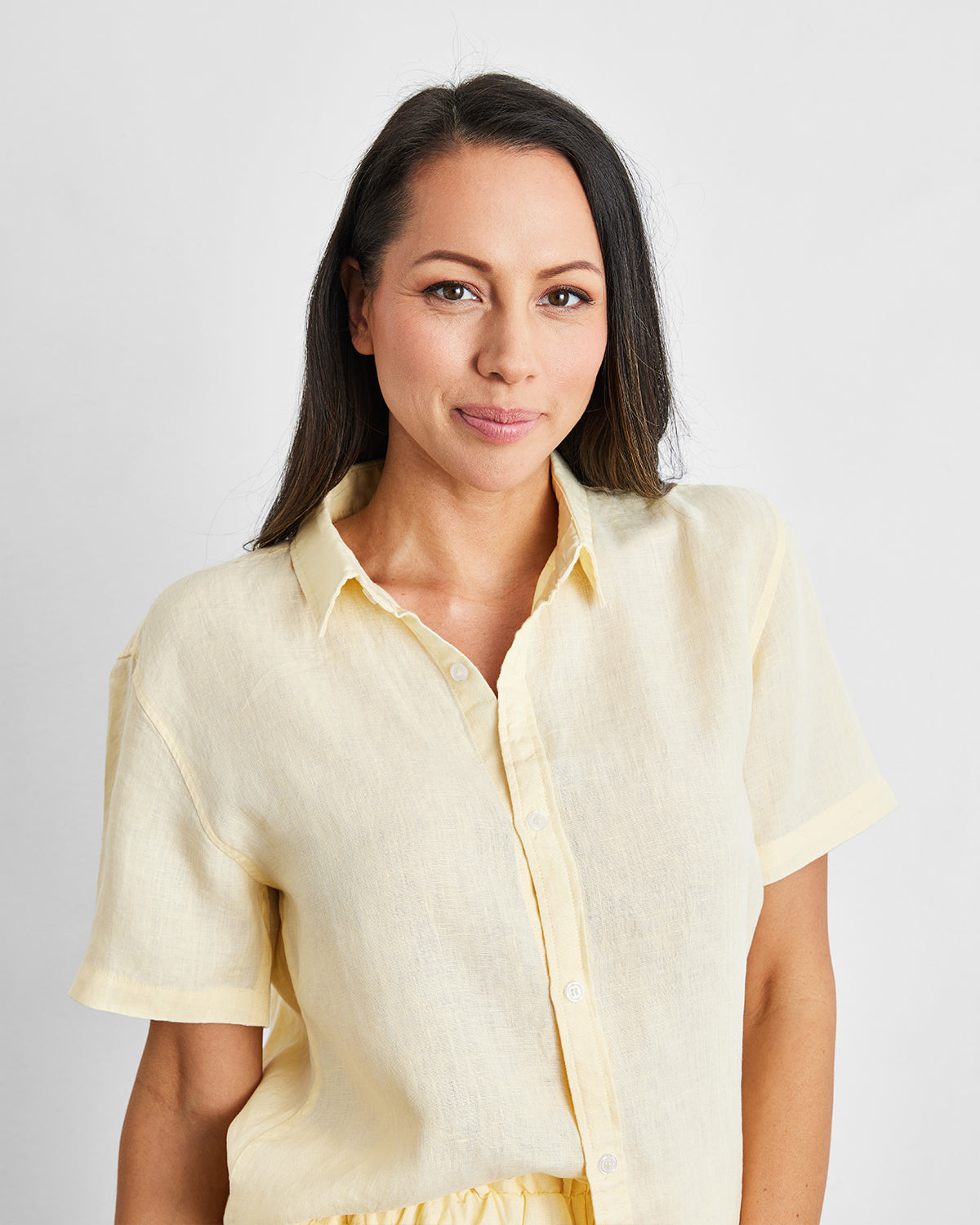 Limoncello 100% French Flax Linen Short Sleeve Shirt