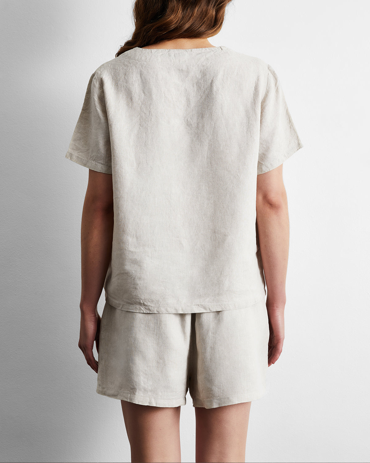 Oatmeal 100% French Flax Linen T-Shirt