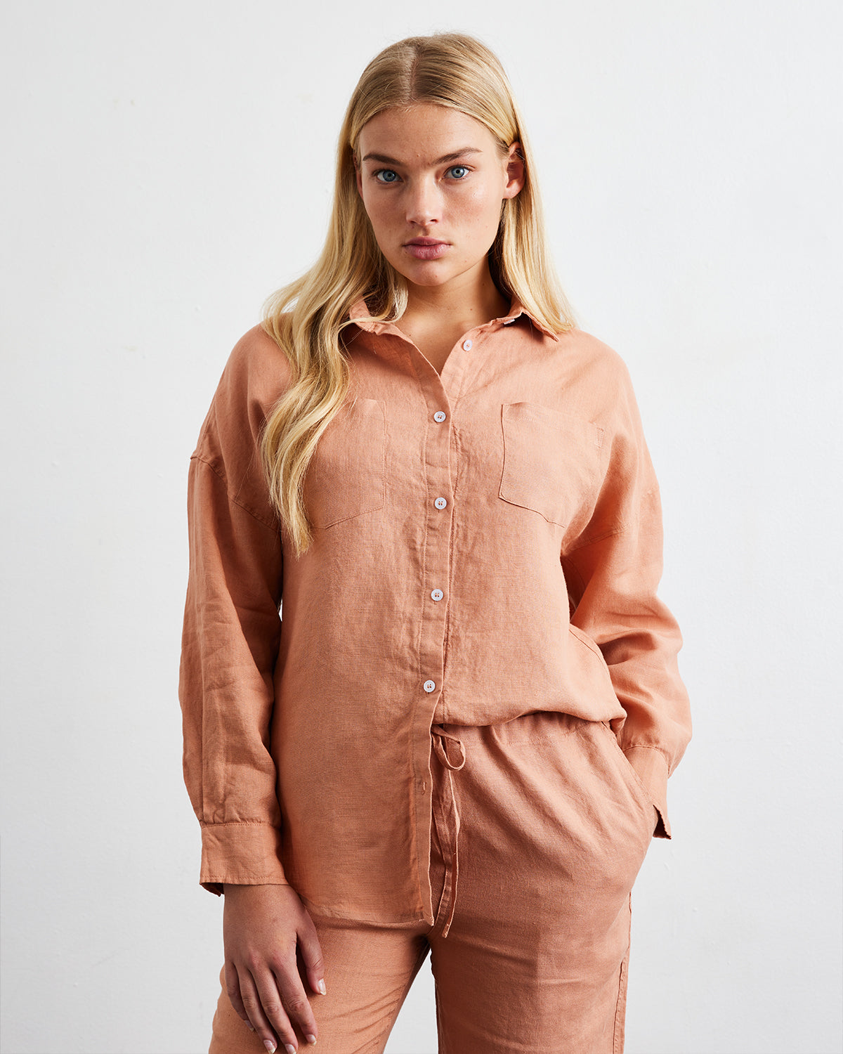 Hazelnut 100% French Flax Linen Pants