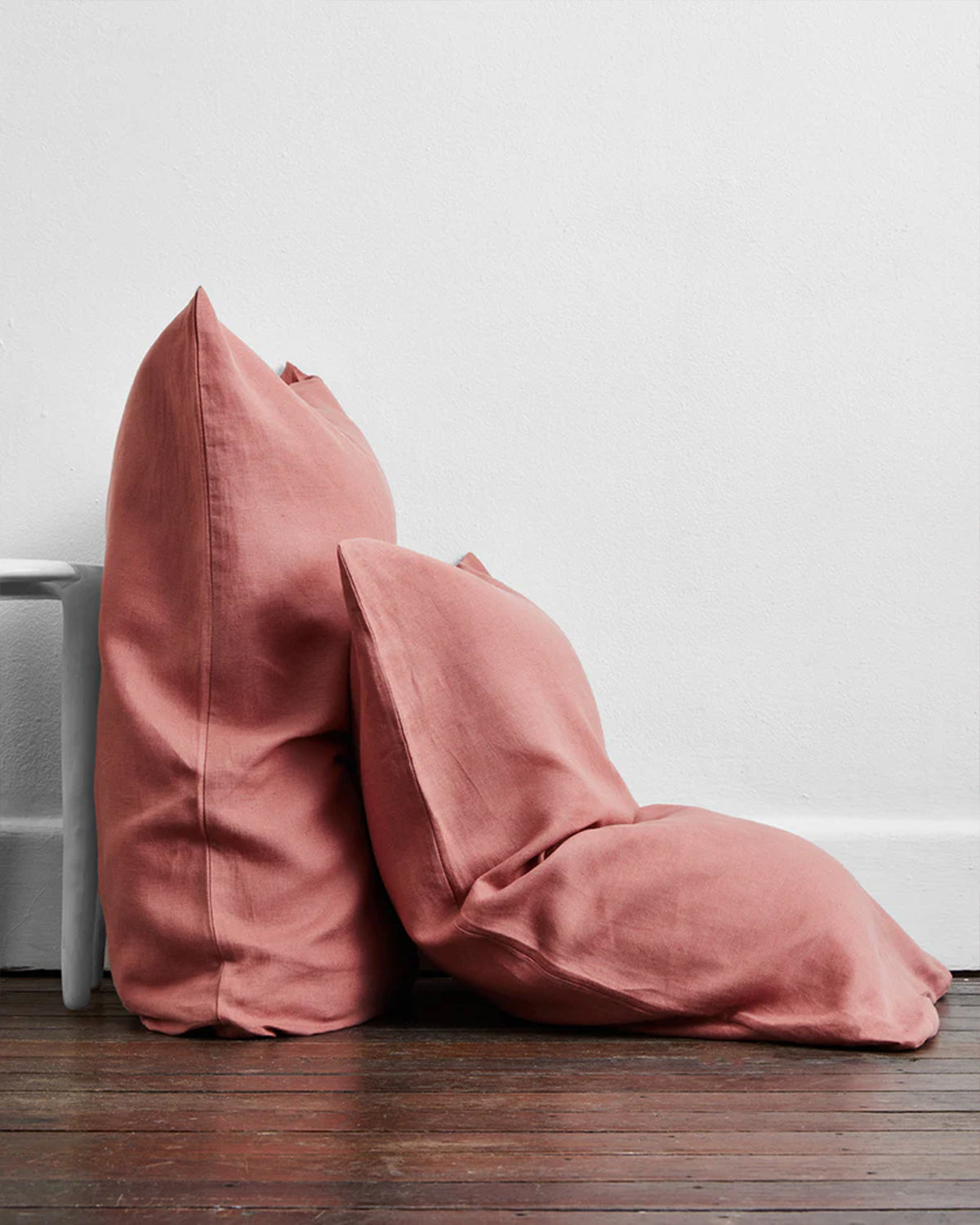 Cr¨¨me, Pink Clay & Terracotta 100% French Flax Linen Bedding Bundle