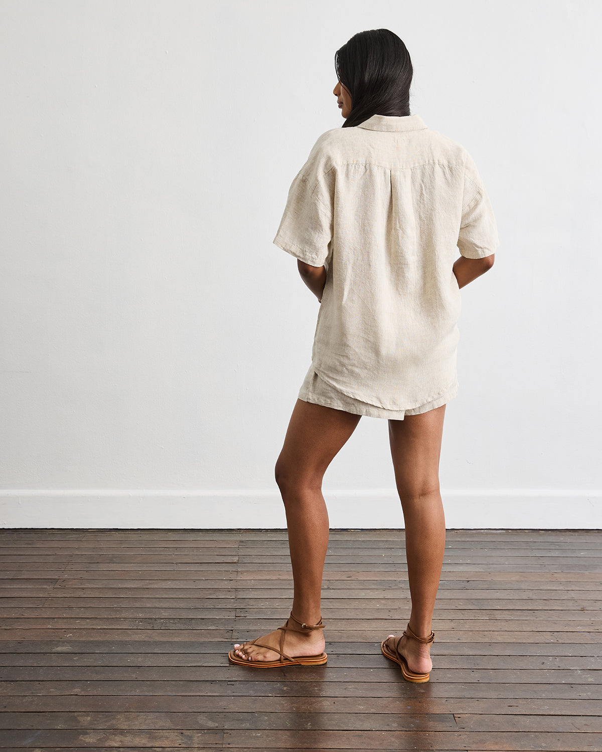 Marina Short Sleeve Shirt in Oatmeal